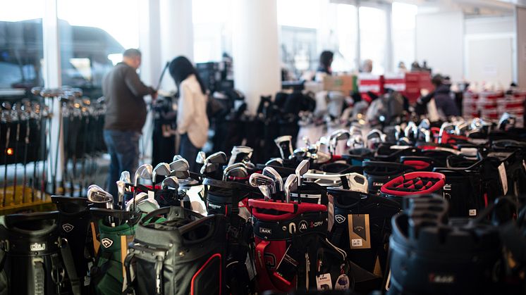 Golfstore Karlstad och Pro Quality Bryngfjorden byggde upp en stor gemensam golfshop på mässan.