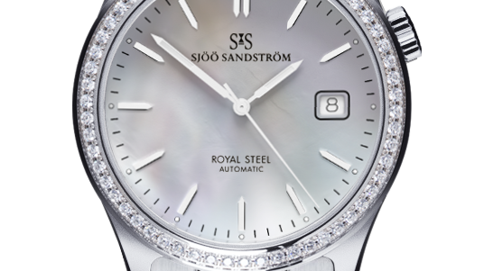 Royal Steel Classic 36mm Diamant Bezel - White Mother of Pearl