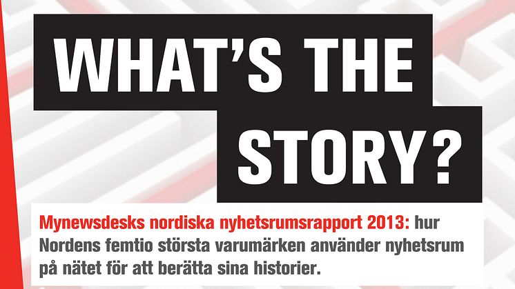 Nordiska varumärken i framkant enligt Mynewsdesks nyhetsrumsrapport