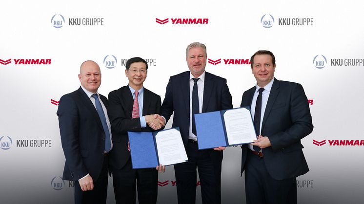From left: Yanmar Europe President,  Peter Aarsen; Yanmar Energy Systems Chairman and CEO, Tetsuya Yamamoto;  Eschenfelder KKU Group CEO, Oliver Eschenfelder; Eschenfelder Concept Director, Sven Schwarze