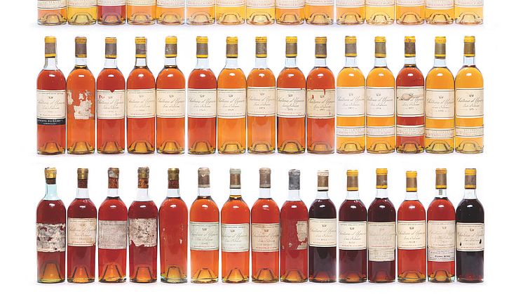 52 årgange af Yquem Sauternes på auktion