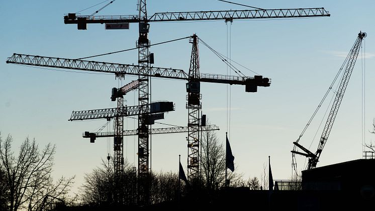 Vi tänker på byggprojekt som en tillfällig störning, men i själva verket byggs det ständigt i städerna. Foto Thor Balkhed