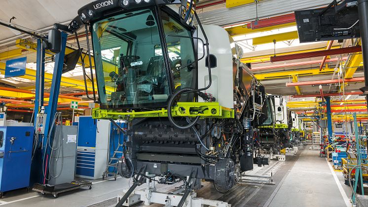CLAAS restarts series production of harvesting technology and tractors