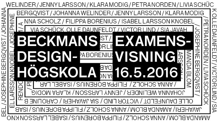 Beckmans examensvisning 2016