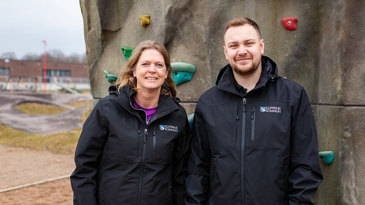 Maria Holmström och Albin Ekenberg är verksamhetsledare för Aktivitet Förebygger i Klippans kommun