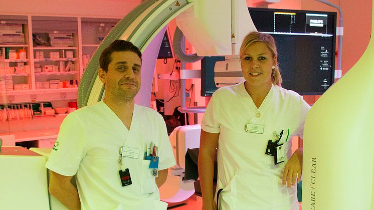 Mats Nygren och Annika Adgård på Sus i Lund är bland de första sjuksköterskorna i Sverige att bli internationellt certifierade inom PCI (ballongvidgning) och intervention.