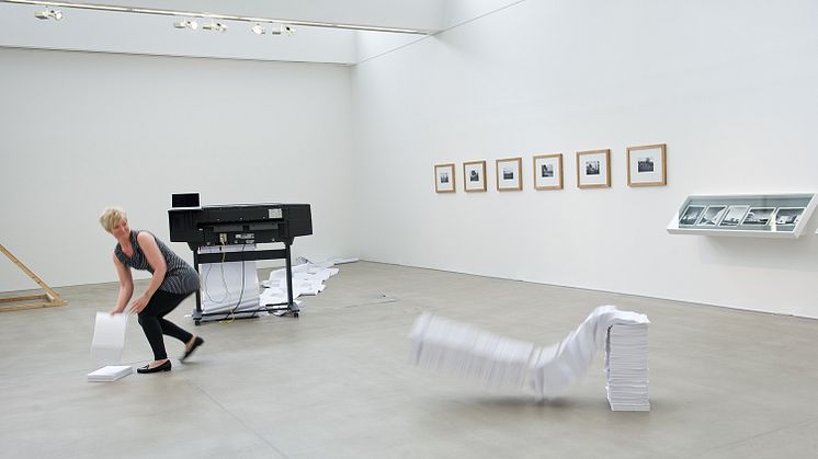 Joanna Hutton - performance; paper, HP Designjet printer, laptop