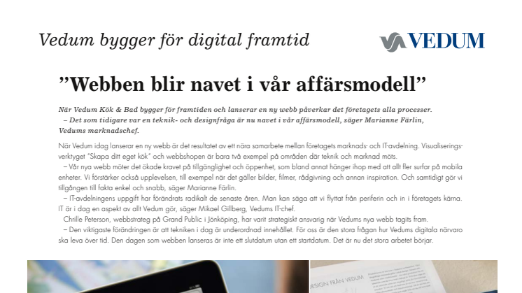 Vedum bygger för digital framtid