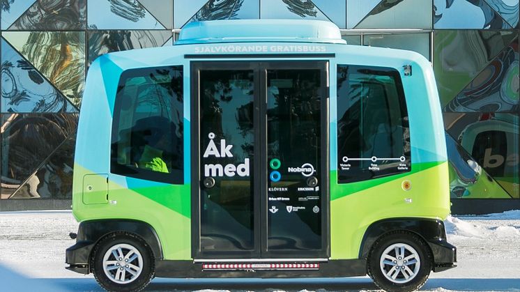 Självkörande bussar är en viktig del av ett hållbart resande. Foto: Nobina