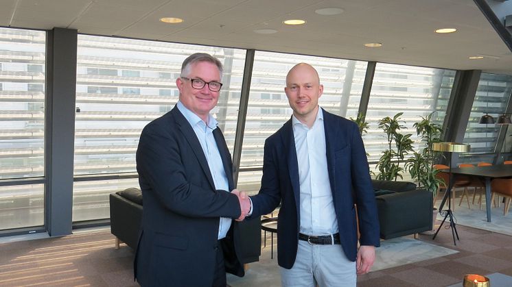 Johan Malmliden, Omegapoint, Patrice Jabet, FSN Capital träffas i samband med att FSN Capital blir ny majoritetsägare i Omegapoint.