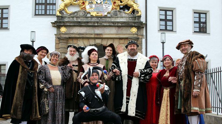 Torgau - Fürstentreffen vor dem Portal von Schloss Hartenfels