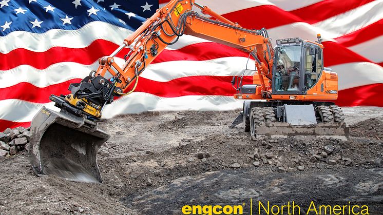 Engcon tiltrotator vil nu også effektivisere gravearbejdet i USA og Canada