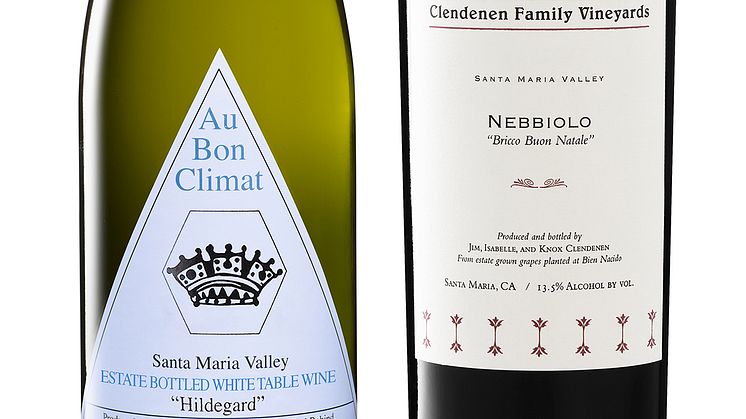 Två unika och spännande tillskott i Systembolagets beställningssortiment från den legendariske vinmakaren Jim Clendenen på Au Bon Climat, Kalifornien.