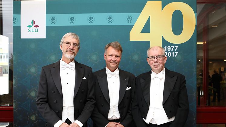 Tre av de fem innovationspristagarna: Göran Nordlander, Kenneth Alness och Sven Lindgren. Foto: Jenny Svennås-Gillner