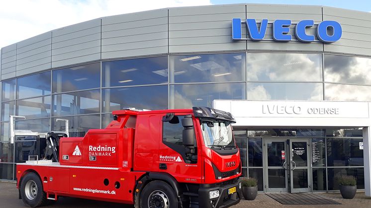 Redning Danmarks nye minibjærger er opbygget på en IVECO Eurocargo ML180E28 med 12-trins automatgear.