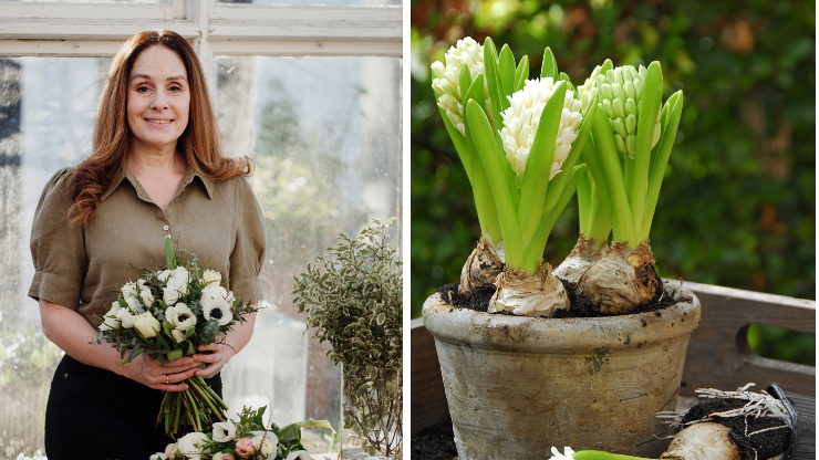 Dofta på vårhyacinter och träffa florist och fotograf Malin Björkholm.