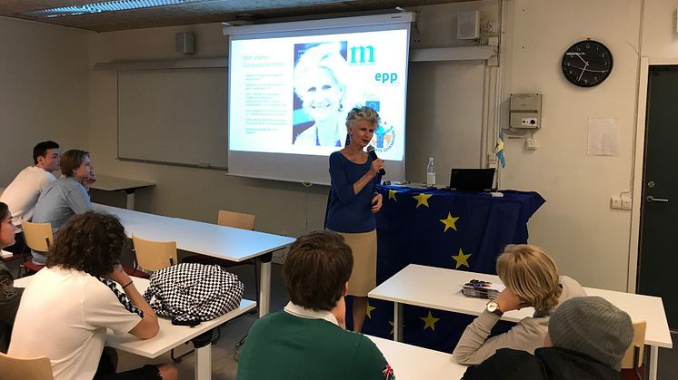 Anna Maria Corazza Bildt talade mycket om EU:s betydelse för fred och samarbete