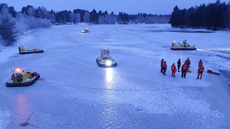 Bild från tidigare svävarträff i Dalarna den 7 januari 2022.