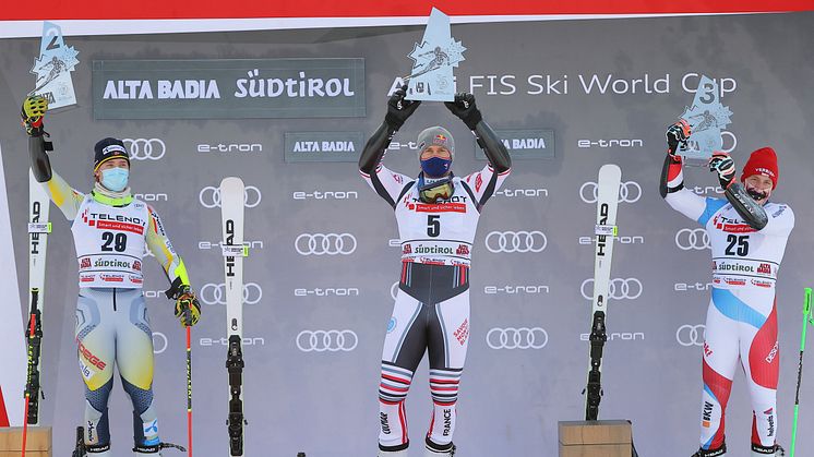 ​Alexis Pinturault leads triple HEAD victory in Alta Badia, Corinne Suter again fastest in the Downhill