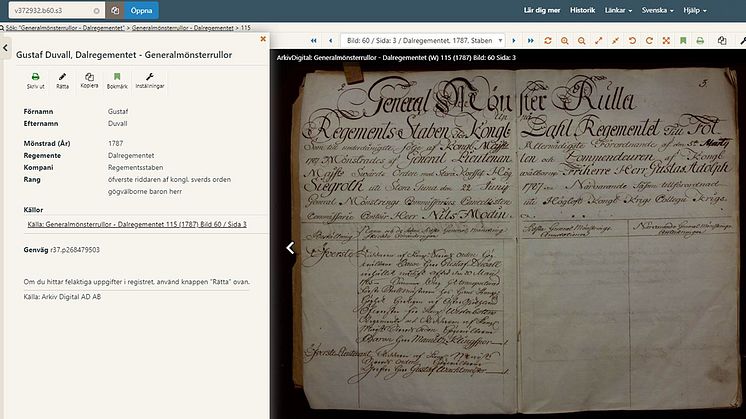 Sök i generalmönsterrullor från Dalregementet