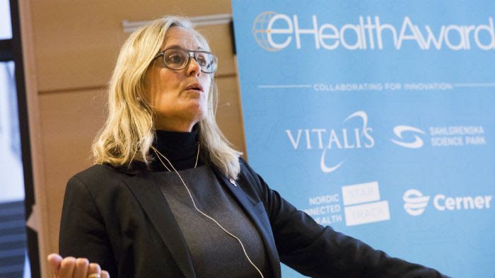 Statssekreterare Agneta Karlsson öppnade eHealth Award 2017. Foto: Emmy Jonsson