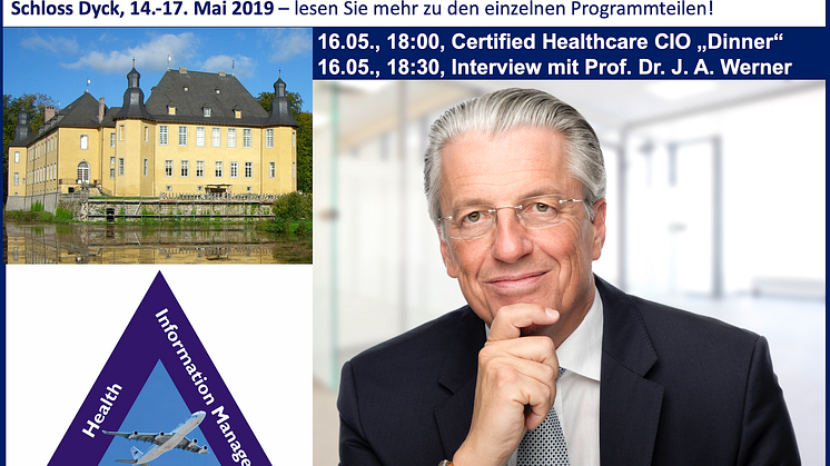 Kongress Krankenhausführung und digitale Transformation: 16.05., 18:30 Interview mit Prof. Dr. Jochen A. Werner