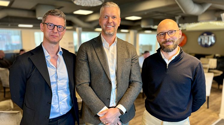 Johan Pernvi Partner Polaris, Pierre Wallgren vd Vinnergi och Robert Rosensköld director Polaris
