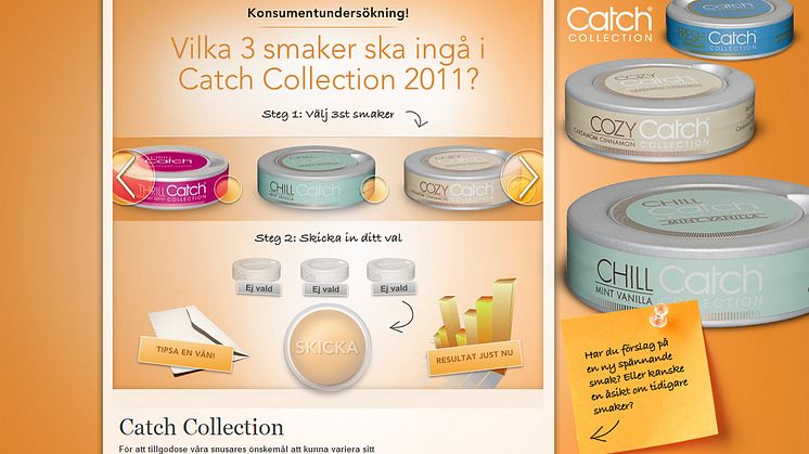 Konsumenterna bestämmer nästa års smaker på Catch Collection