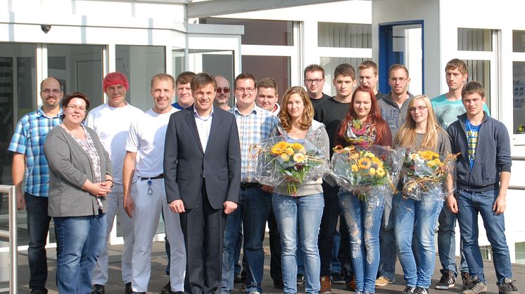 Arla gratuliert neuen Nachwuchskräften am Standort Pronsfeld zu ihrem Abschluss