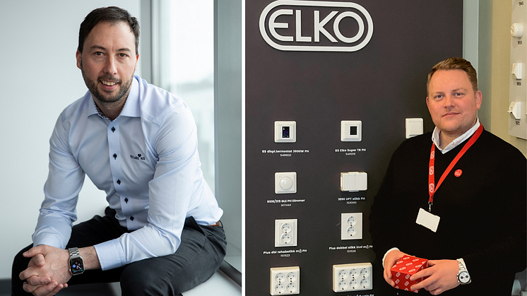 Per Arne Meek, COO i VestlandsHus, og  Stein-Helge Eide, Sales specialist i ELKO 