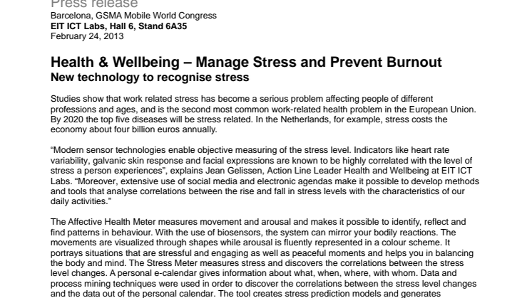 Health & Wellbeing – Manage Stress and Prevent Burnout