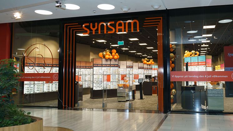 Synsam öppnar Sveriges första glasögonvaruhus i Westfield Mall of Scandinavia i Solna.