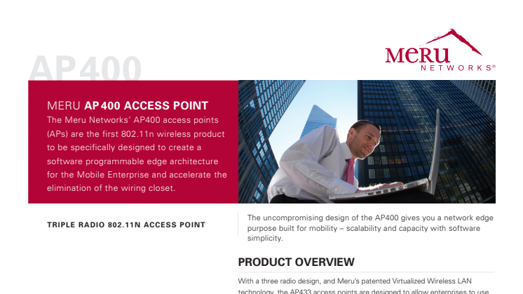 Meru Networks AP400 datablad