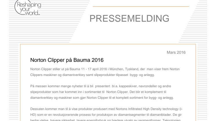 Norton Clipper på Bauma 2016 
