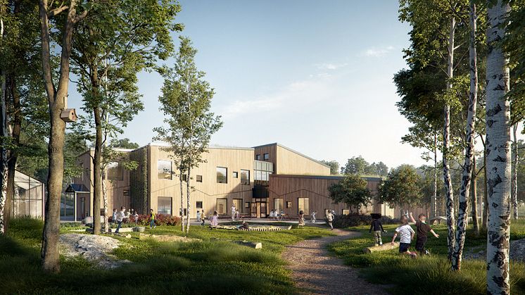 Förskolan Terapislingan 4, skiss Liljewall Arkitekter.