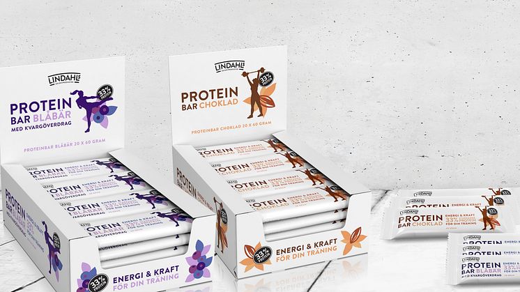 Lindahls intar hälsohyllan – proteinbars med kvargöverdrag!
