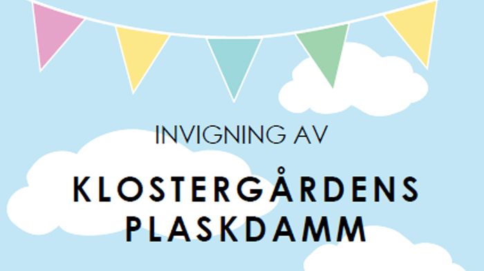 Pressinbjudan: Invigning av Klostergårdens plaskdamm
