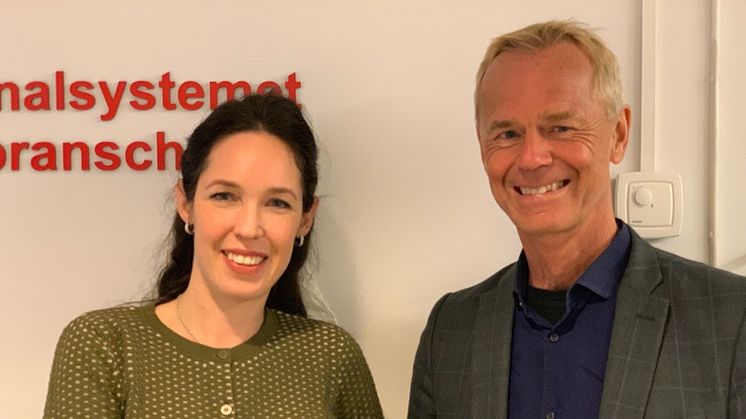 Katarina Bennich, ny CMO, tillsammans med CEO och grundare av SoftOne, Håkan Lord