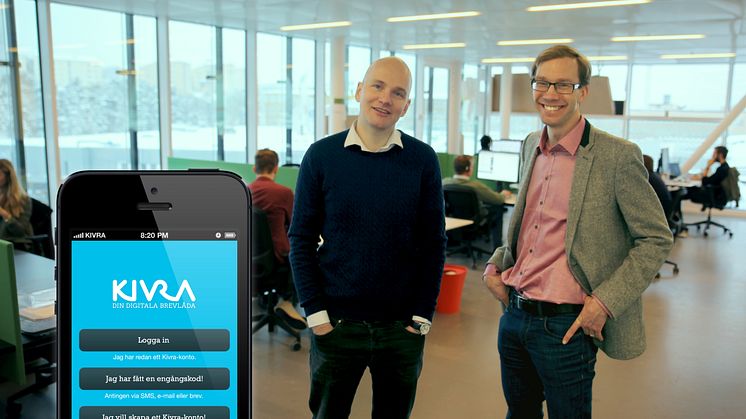 Den mobila Posten-utmanaren Kivra lanserar app och responsiv webbtjänst som gör det möjligt att börja ta emot, hantera och arkivera post direkt i mobilen.