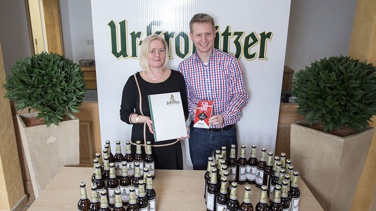 Dörte Waurick (Geschäftsführerin academixer) und Sascha Marre (Betriebsleiter Krostitzer Brauerei und Unterstützer der Festwoche) freuen sich auf das Jubiläum