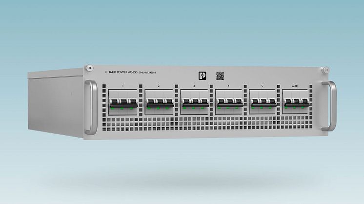 Praktisk AC-fordelermodul for 19"-ladestasjoner