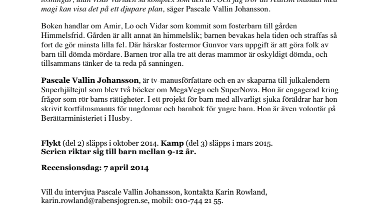 Amargitrilogin - ny svensk äventyrsserie av Pascale Vallin Johansson