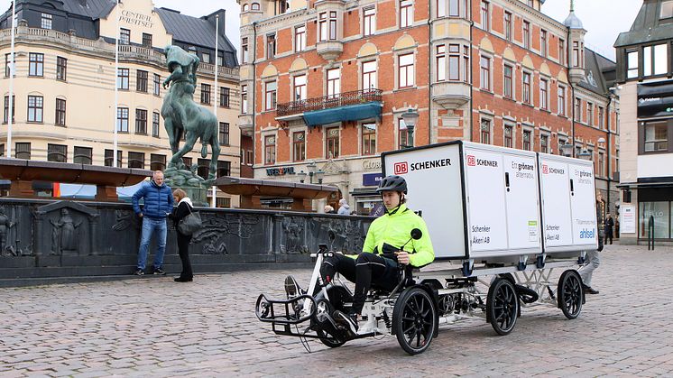Paketleveranser med elcykel i Linköping