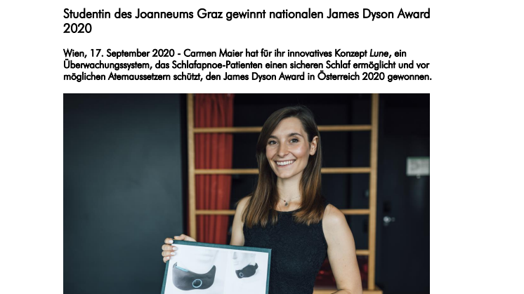 James Dyson Award Österreich: nationale Gewinnerprojekte