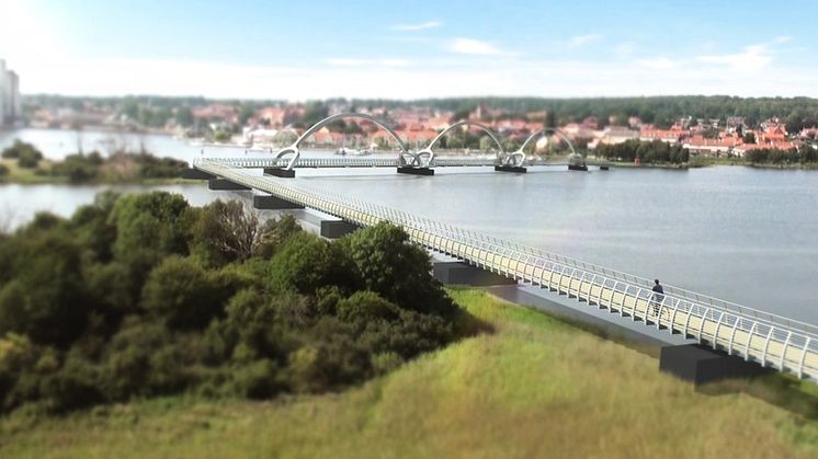 Europas längsta gångbro byggs i Sölvesborg