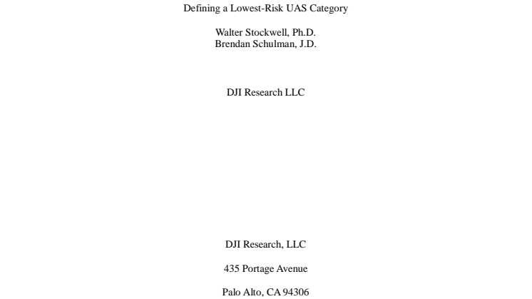 Defining a Lowest-Risk UAS Category