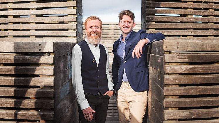 Per Olsson och Alexander Landborn driver LINK Arkitekturs hållbarhetsarbete (foto: Malin Nerby)