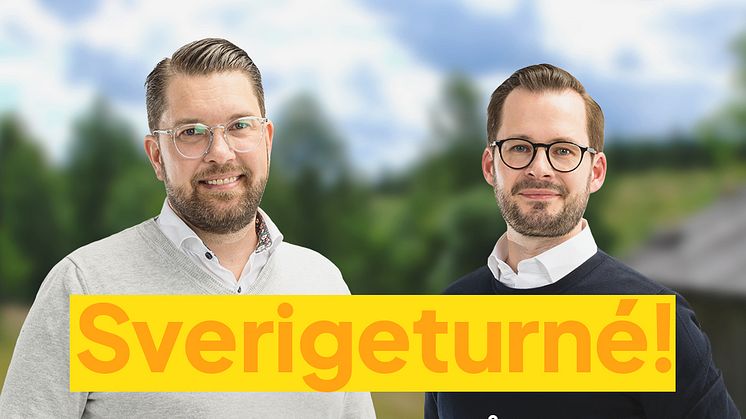 Sverigedemokraternas partiledare Jimmie Åkesson och partisekreterare Mattias Bäckström Johansson besöker Malmö.