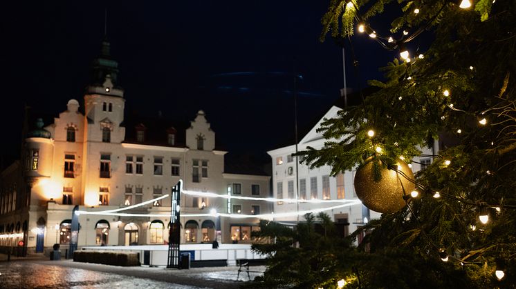 Skridskobanan på Stortorget i Kalmar