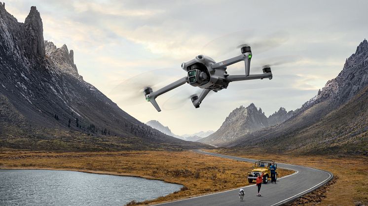 Verdoppele deine Fähigkeiten bei Luftbildaufnahmen mit der neuen DJI Air 3 Drohne